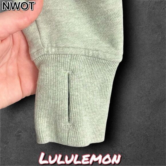 NWOT Lululemon Scuba Hoodie Light Cotton Fleece Heathered River Mist - 4 - Picture 6 of 10